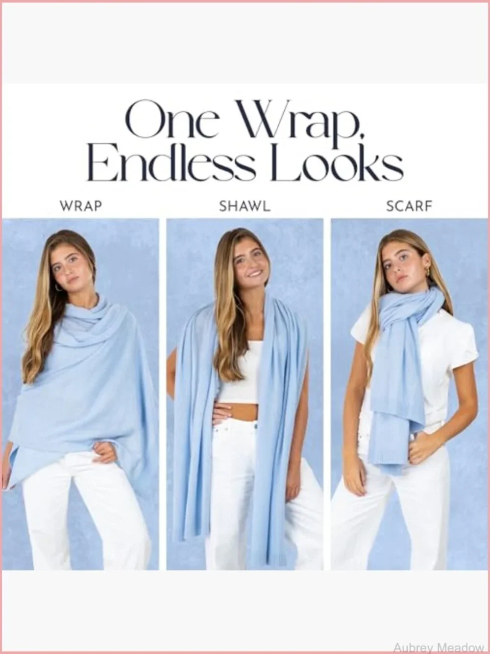 Luxury Knitted Cashmere Blend Wrap Shawl Pashmina Stole Travel Scarf